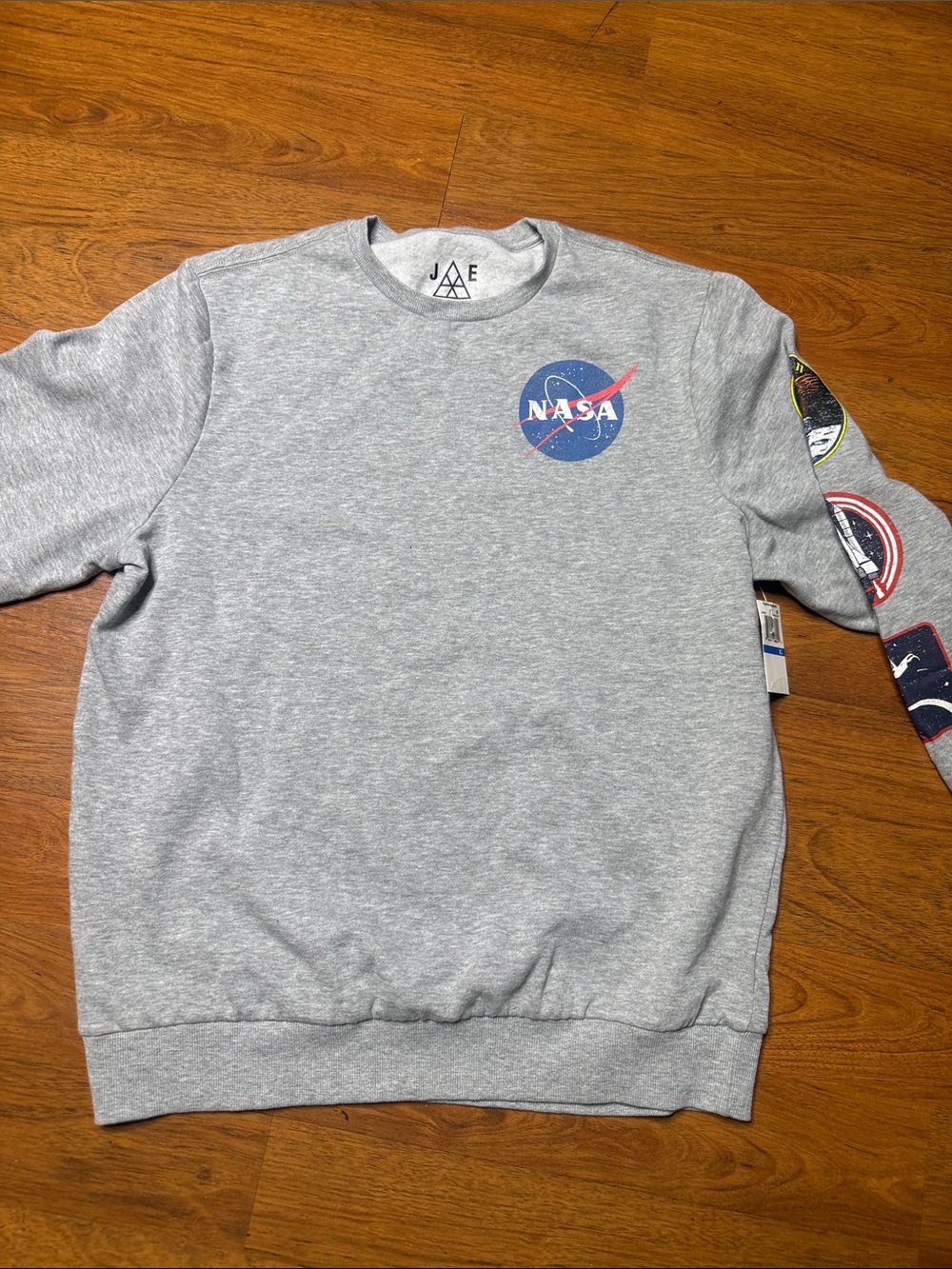 JEM Gray Crewneck Sweatshirt with NASA Patch